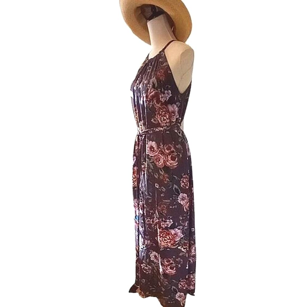 Everly Halter Floral Maxi Sz S - Picture 4 of 9